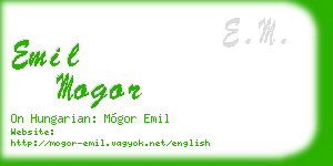 emil mogor business card